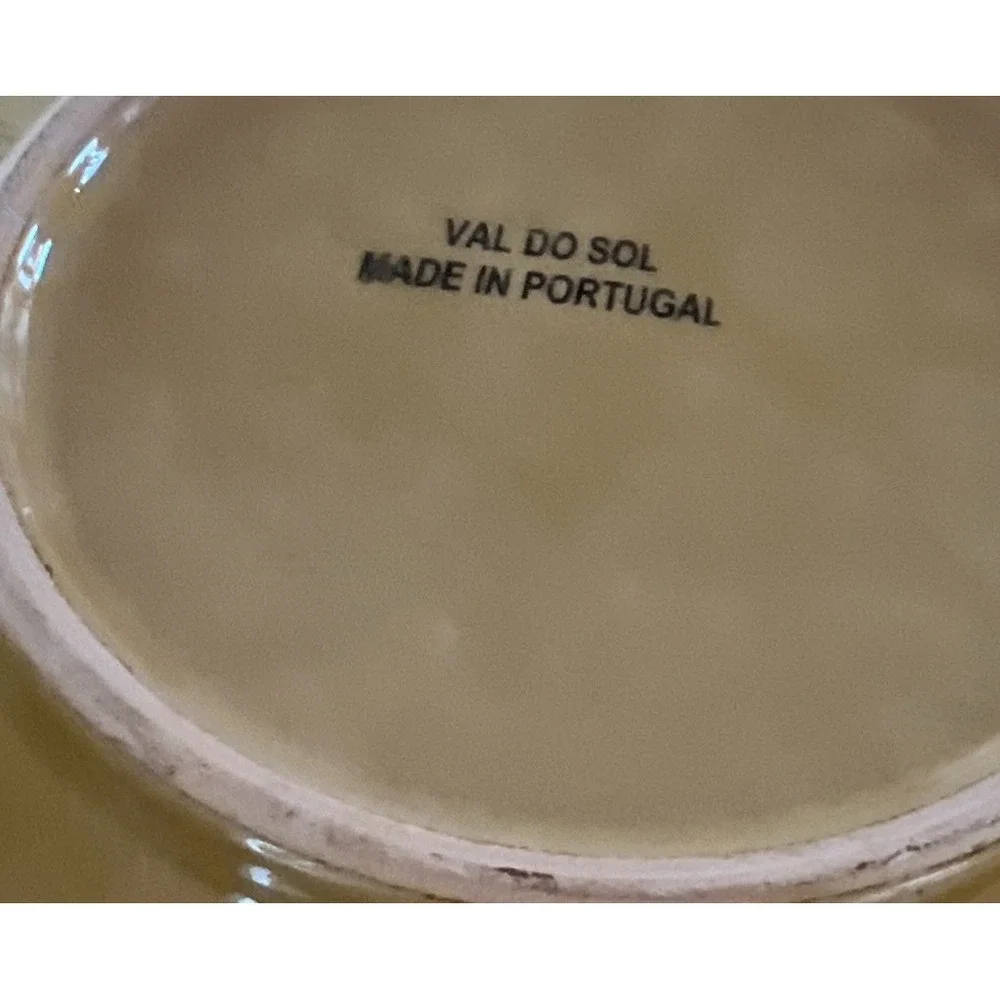 Set Of 2 Val Do Sol Made in Portugal Serving Bowls Golden Yellow Green